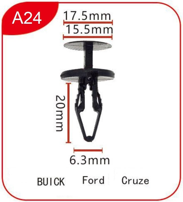 Clips A24 Plastic clips savonautoparts