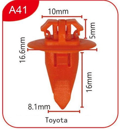 Clips A41 - Plastic clips