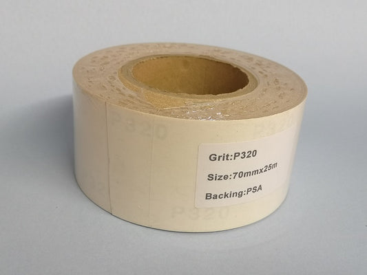 Sandpaper PSA Strip Rolls Grid 40 (70mm x 25m)