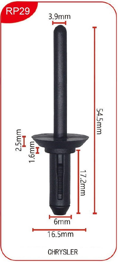 Rivet RP29 - Plastic clips / rivets