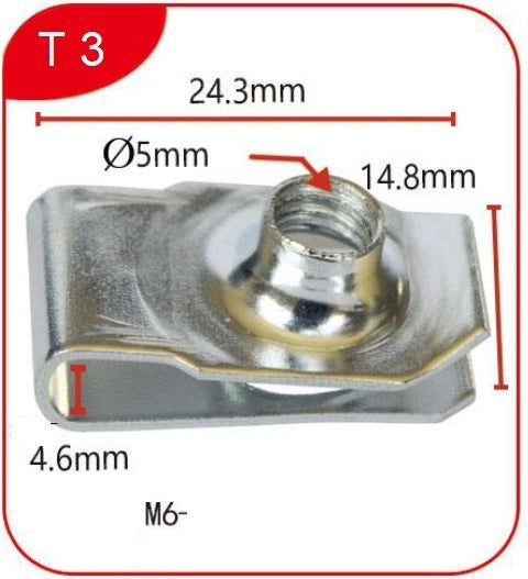 Clips T3 - Metal clips