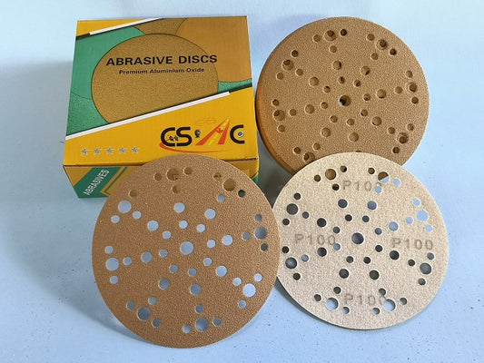 Sandpaper Velcro Round Disc Grid 100 With Holes